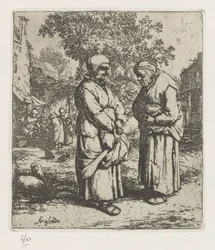 Two Old Women in Conversation