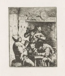 Two Smokers and a Drinker in a Tavern