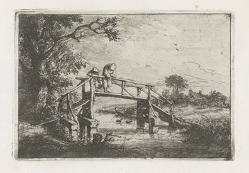 Two Fishermen on a Bridge