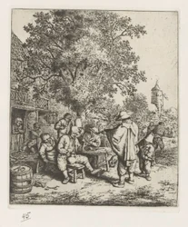 Violinist and a Young Hurdy-Gurdy Player