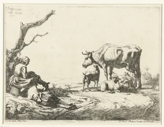 Shepherd and Shepherdess with Cattle