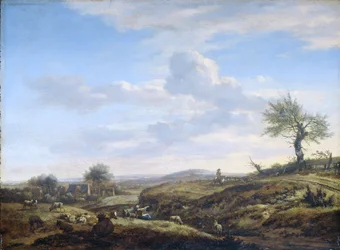 Hilly Landscape with a High Road, 1660-70