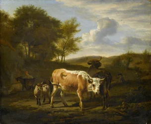 Mountainous Landscape with Cows