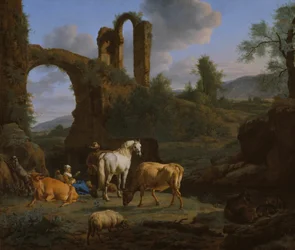 Pastoral Landscape with Ruins, 1664