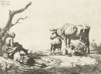 Shepherd and Shepherdess with Cattle