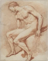 Seated Male Nude