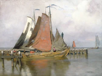 Fishing Boats Leaving Zuyderzee Port, 1899