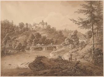 Rauenstein Castle Seen from the River
