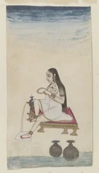 A Woman Washing Herself