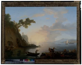 Neapolitan Coast with Fishermen at Sunrise