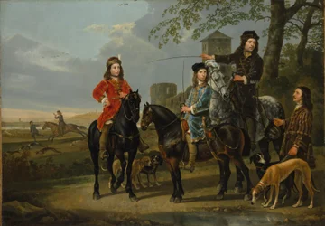 Equestrian Portrait of Cornelis (1639-1680) and Michiel Pompe van Meerdervoort (1638-1653) with Their Tutor and Coachman