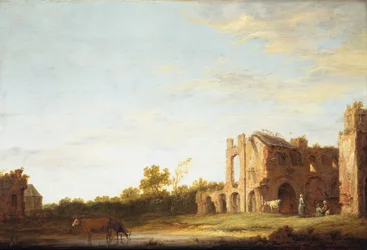 Landscape with the Ruins of Rijnsburg Abbey, near Leiden