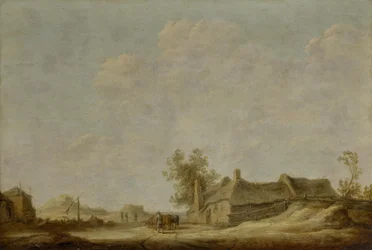 Sunny Dune Landscape with a Draw Well