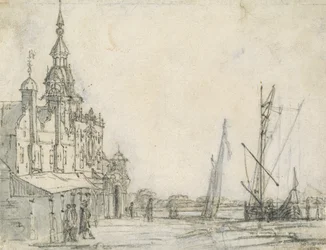 View of the Groothoofdspoort from the north-east, Dordrecht, 1618