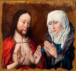 Christ Showing His Mother the Nail Wounds in His Hands, c. 1490