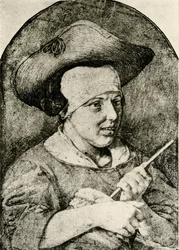 Woman with Straw Hat and Rommelpot