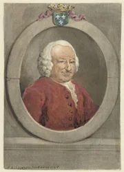 Portrait of Johan Hudde Dedel, in Oval, to the Right