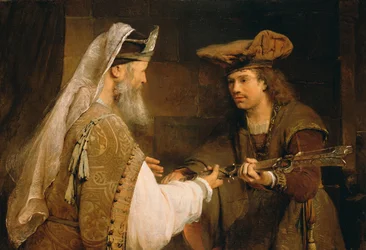 Ahimelech giving the sword of Goliath to David, 1680s