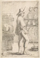 A peeing man