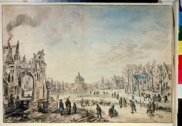 Winter Landscape with Skaters