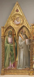 Saint Andrew and Saint Benedict with the Archangel Gabriel