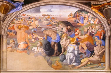 The crossing of the Red Sea, by Agnolo Bronzino (1503-1572) 1540-1545