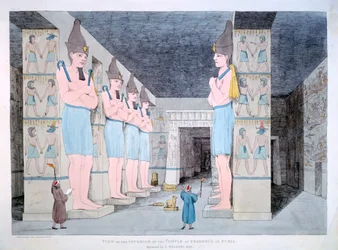 The Interior of the Temple at Abu Simbel in Nubia