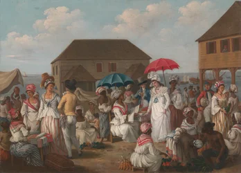 Linen Market, Dominica - A Market Scene