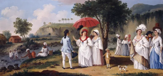 Mixed-race Women on the Banks of the Roseau River, Dominica