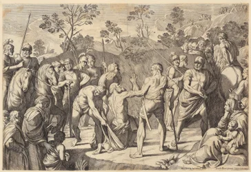 Aeneas Flees from Troy with His Family