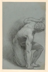 Kneeling Figure (recto); Reclining Figure (verso)