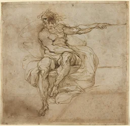 Seated Male Nude
