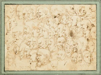 Sheet of Caricature Heads