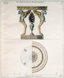 Coffee Table Designed by Agostino Fantastici for Francesco Piccolomini Bandini