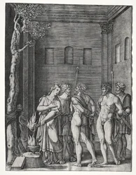 Orestes and Pylades Brought to Iphigenia for Sacrifice