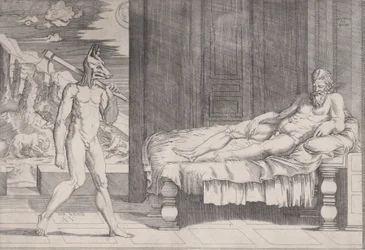 Lycaon Transformed into a Wolf