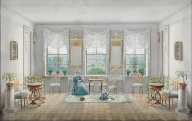 The Drawing Room in the Manor House Gorki
