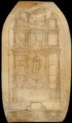Drawing of an Altarpiece of the Virgin of the Rose