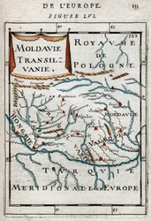 Map of Romania 1683