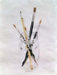 Brushes in a Jar