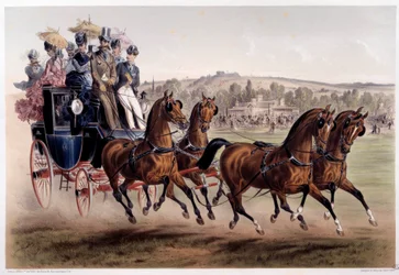 Mail coach, the return of races Print by Albert Adam 19th century Paris, Musee Carnavalet