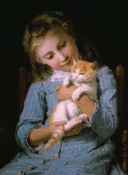 Girl with cat