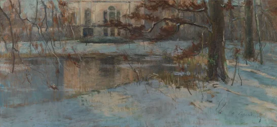 Corner of a Pond, Snow (Country House and Park under Snow)