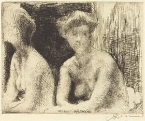 Nude Woman by a Looking Glass