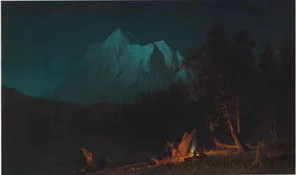 Mountainous Landscape by Moonlight