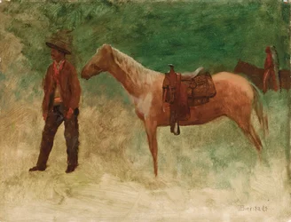 Standing Cowboy with Horse