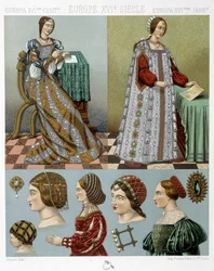 Fashion and hairdressing in Europe in the 16th century in 