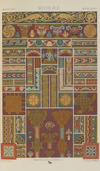 Middle Ages, plate 40 from Polychromatic Ornament: One Hundred Plates in Gold, Silver and Colours, 1873