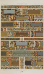 XVI Century, plate 71 from Polychromatic Ornament: One Hundred Plates in Gold, Silver and Colours, 1873