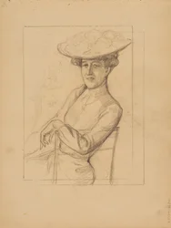 Sitting Woman with a Hat